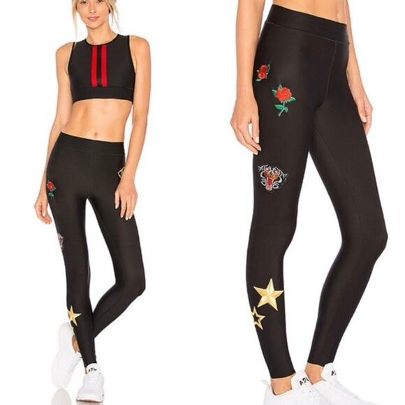 Ultracor patchwork black leggings size S - Picture 1 of 8